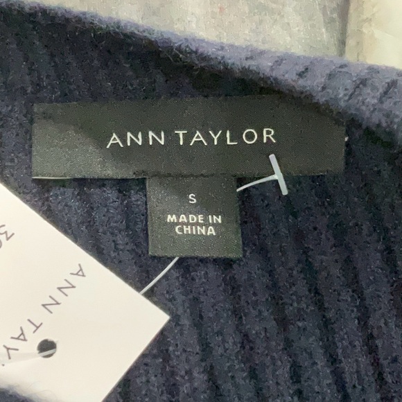 Ann Taylor Black Ribbed Knit Midi Dress - Picture 6 of 7